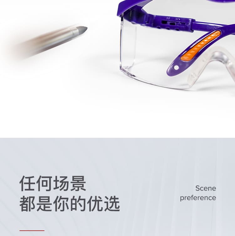 霍尼韦尔（Honeywell） 100100 S200A 蓝色镜架透明镜片防护眼罩